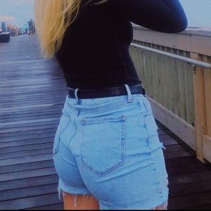 Distressed old navy high rise shorts